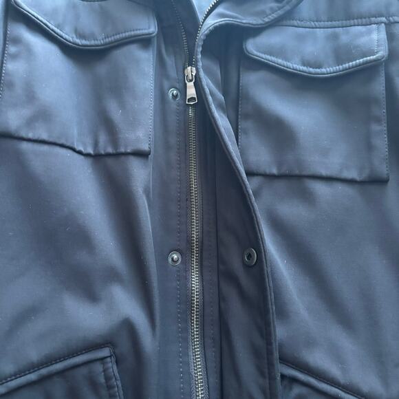 Banana Republic Black 4 Pocket Field Jacket Men's Sz Medium Water Resistant - Picture 7 of 9